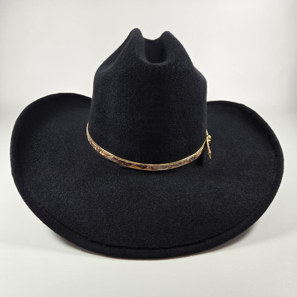 Vintage‎ Pigalle XXXXXXX Sombrero Santo Nino Black Felt Western Hat Size 7 1/4